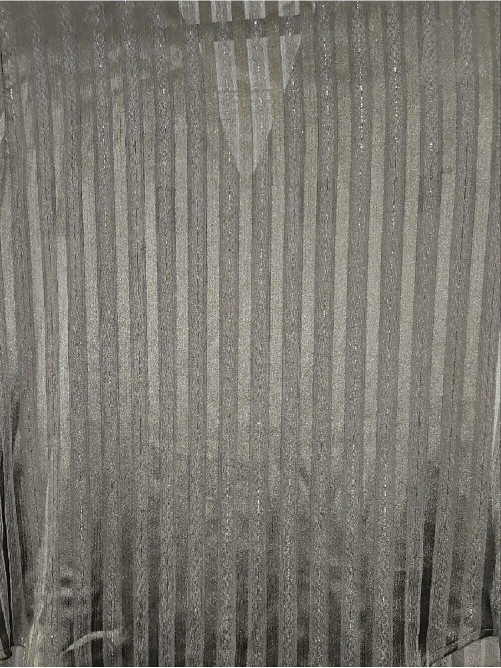 White House Black Market Olive Sheer Stripe Button Front Shirt - Picture 7 of 7